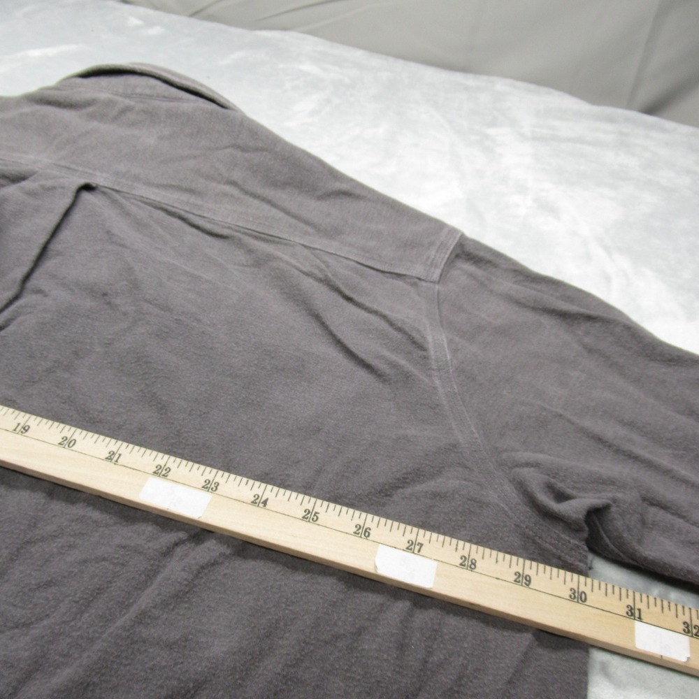 Carhartt Shirt Mens 3XL‎ Gray Pockets Chamois Tall Sleeve Heavyweight Button Up - Picture 9 of 11